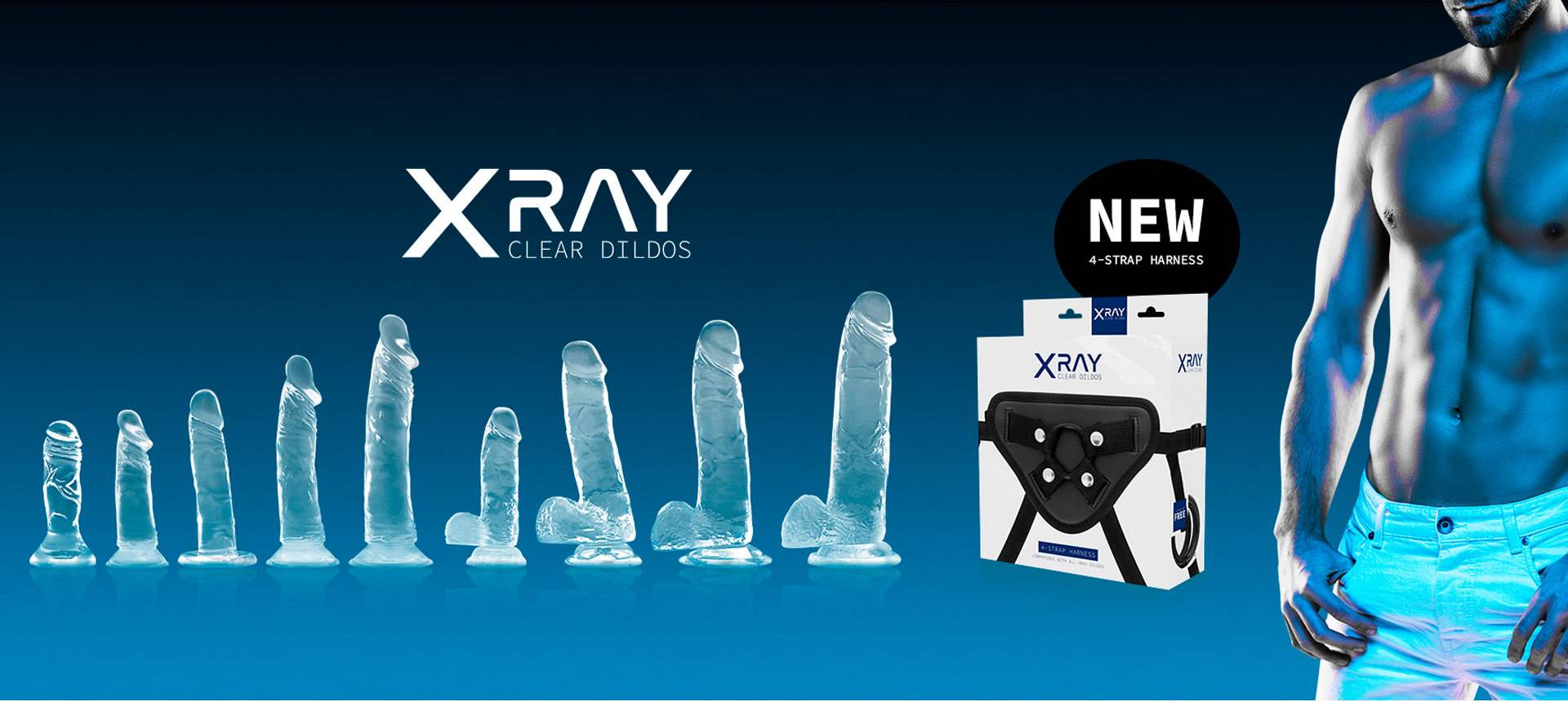 Collezione di dildo trasparenti di alta qualità XRAY