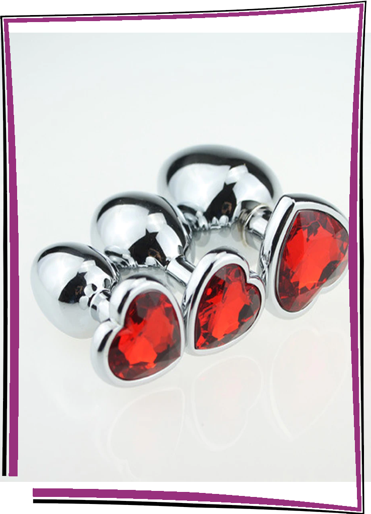 Jewel Heart Red Plug