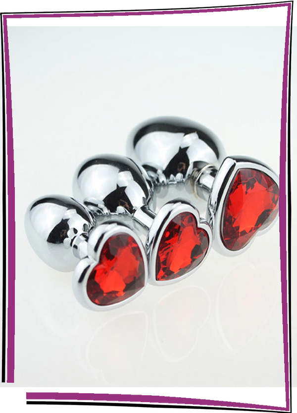 Jewel Heart Red Plug
