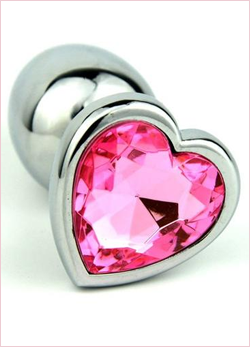 Jewel Heart Pink Plug