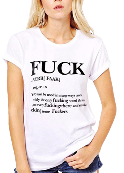 T Shirt Fuck Verb Bianca