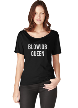 T Shirt nera Blow Job Queen