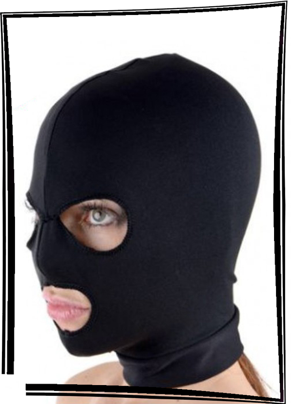 Spandex 2 Hole Hood Black