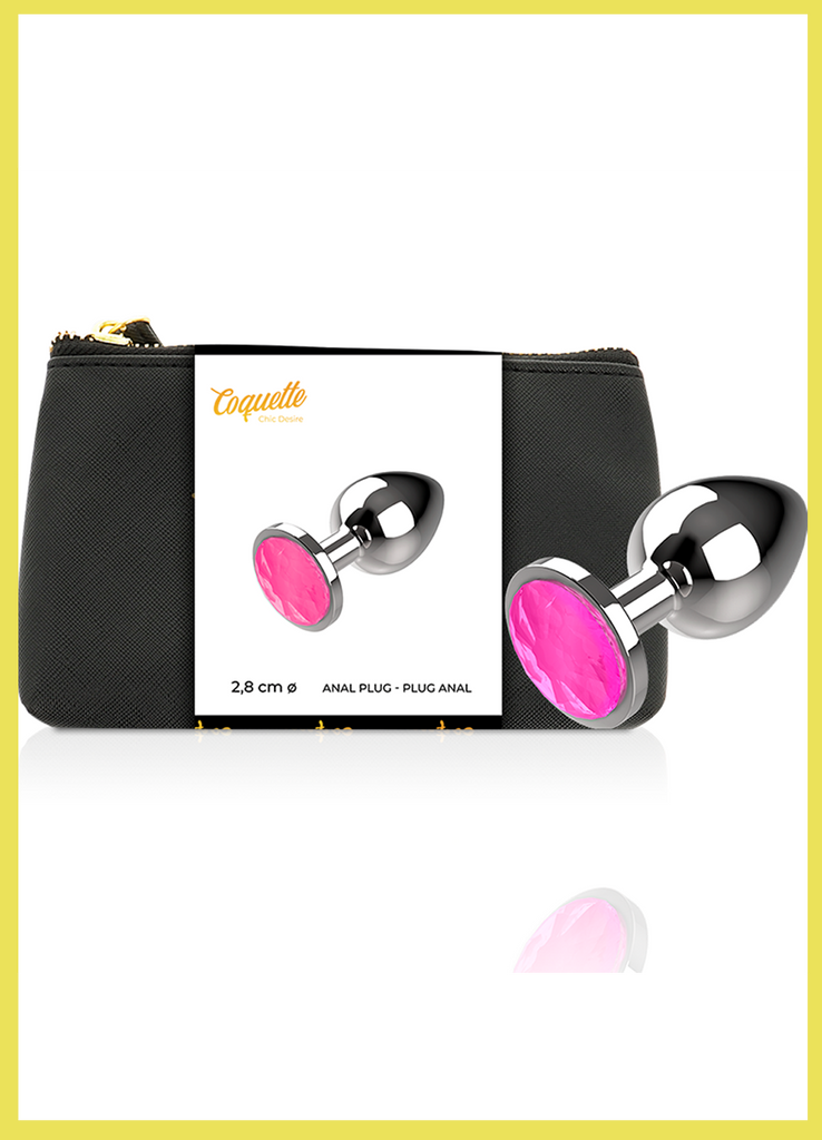 COQUETTE ANAL PLUG METAL PINK SIZE S 2.7X 8CM